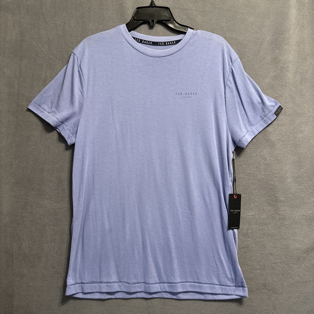 NWT Ted Baker London Logo Essential Crew Neck Super Soft Tee T-Shirt Mens M Blue